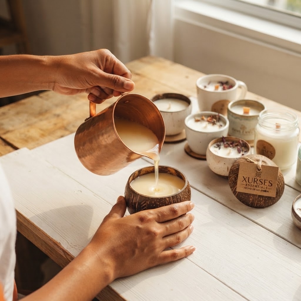 Person making a handmade product